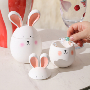 <span class=keywords><strong>Moule</strong></span> en silicone Nicole Hoppy Bunny Eared <span class=keywords><strong>pour</strong></span> pot à bougie en forme d'œuf de Pâques, <span class=keywords><strong>pour</strong></span> la fabrication artisanale de récipients à bougies de Pâques en gypse et <span class=keywords><strong>Jesmonite</strong></span> - Product Image 3