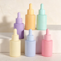 Flacon de distribution en verre miniature de luxe personnalisé de 30 ml, cylindre coloré, huile essentielle et parfum, flacon diffuseur de voyage