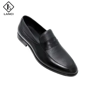 LANCI Men Elegant Style Top Quality Formal Hot Sale Full Genuine Leather Luxury Popular Dress Loafer Shoes