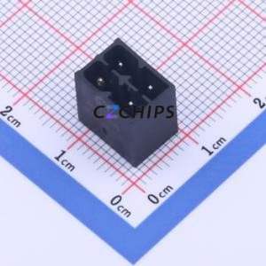 KF2EDGSR-3.5-2*2P Plug-in Terminal Block Bent Lead Through Hole,P=3.5mm Board-to-Board / Socket - Closed 2x2P 3.5mm Black - Product Image 1