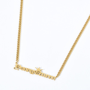 New arrivals Crown young Queen King Stainless steel letter necklace hip hop pendant <strong>jewelry</strong> - Product Image 4