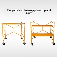 Plateforme d'échafaudage mobile pliable en aluminium avec freins, chariots à roulettes, échafaudage de construction portable, établi et plateau à outils