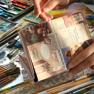 สมุดเก็บภาพติด A6สมุดงานฝีมือแบบทำมือเย็บปักด้ายสำหรับเด็กผู้หญิงเด็กผู้ชายสมุดจดสมุดจดสมุดแพลนเนอร์เครื่องเขียนเทปแบบแข็งสำหรับ - Product Image 2