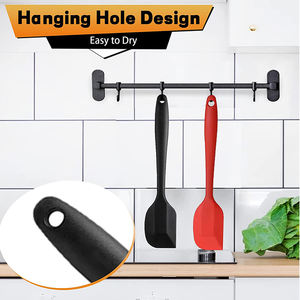 Espátulas de Silicona de Grado Alimenticio, Resistentes al Calor, Antiadherentes, de Goma, para Repostería, para Crema de Pastel, Utensilio de Cocina - Product Image 5