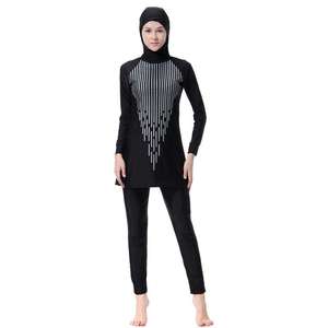 Tùy Chỉnh Khiêm tốn Đồ Bơi Cho Cộng Với Kích Thước Hồi Giáo Phụ Nữ Burkini Femme 3-Mảnh Khiêm tốn Bơi Mặc Hồi Giáo Áo Tắm - Product Image 3