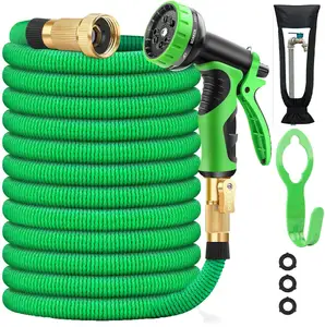 Có thể mở rộng Garde nước vườn Hose Set 50ft 100ft 150ft 200ft nối dài Trọng lượng nhẹ mở rộng tưới vườn Hose