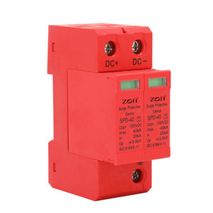 עיצוב חדש CE <span class=keywords><strong>DC</strong></span> מגן גל 20kA-40kA 2P 500Vdc <span class=keywords><strong>DC</strong></span> PV <span class=keywords><strong>SPD</strong></span> סוג 2 IP20 התקן הגנה מפני גל מגן ברק שמש - Product Image 4