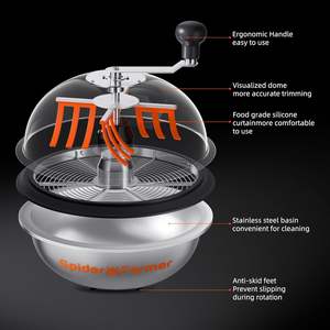 स्पाइडर किसान 13 इंच बुड ट्राइमर मैनुअल पत्ता और हाइड्रोपोनिक पौधों के लिए फूल कटर जड़ी बूटी 13 "बड पत्ती का कटोरा त्रिमर - Product Image 4
