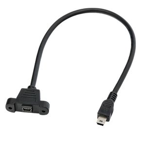 <b>Mini</b> <b>Usb</b> Male <b>To</b> Female Extension Cable With Screw Holes T Type Data Connector - Product Image 2
