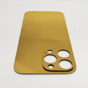 Dos en titane ultra-mince pour <span class=keywords><strong>iPhone</strong></span> 16 ProMax Accessoires de téléphone portable de luxe plaqués or <span class=keywords><strong>avec</strong></span> <span class=keywords><strong>un</strong></span> design de barre unique - Product Image 3