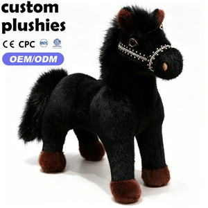 Cavallo di Peluche Bianco Realistico a Prezzo di Fabbrica, Realizzato in Tessuto Morbido e Delicato sulla Pelle, con Capezza, Regalo per Amanti dei Cavalli - Product Image 3