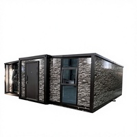 Maison conteneur extensible en acier de 20, 30 et 40 pieds, 3 chambres, salon modulaire extérieur, design 3D respirant
