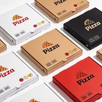 Boîte à pizza rectangulaire en carton avec tiroir coulissant, personnalisable, de qualité alimentaire, pour la vente en gros, emballage de livraison à emporter