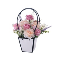 Ensemble de paniers de fleurs artificielles modernes faites à la main, roses, durables, pour la décoration de Noël et de mariage, pour la maison et l'extérieur