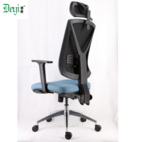 Chaise de bureau de direction ergonomique moderne personnalisée Base en acier inoxydable Hauteur réglable 3 leviers Mécanisme robuste Tissu