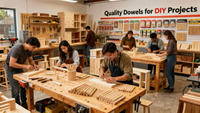 Cheville en bois haute résistance 914 mm de long, divers diamètres disponibles pour la construction et la décoration