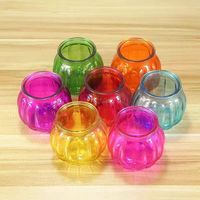 Pot de citrouille décoratif en verre avec fleur pour la décoration de la maison, stockage suspendu à une bouteille de bougie en verre hydroponique, mini aquarium
