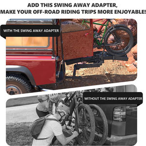 AMBITION Adaptateur d'<span class=keywords><strong>attelage</strong></span> pivotant avec bras oscillant à 90 degrés pour récepteur de 2 pouces Extension de porte-vélo montée sur <span class=keywords><strong>attelage</strong></span> - Product Image 5