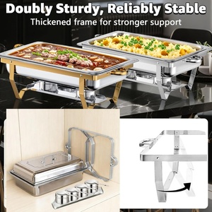 Kompor Pemanas Makanan Hot Pot Gaya Mewah Berbahan Bakar Alkohol 9L Stainless Steel Terlaris dengan Beberapa Zona Suhu Otomatis - Product Image 5