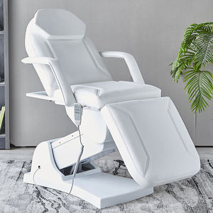 White <b>Synthetic</b> <b>Leather</b> 3 Motor Beauty Massage Bed/Table Stainless Steel Frame Customizable Facial Tattoo Bed for Hotel Bedroom - Product Image 1