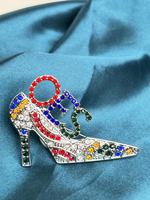 Broche OES de la Sororité Grecque, Épingle en Strass, Chaussures en Forme de Robe pour Femme, Matériel en Alliage pour Mariage, Cadeau de Fête, Commande Étoile Orientale