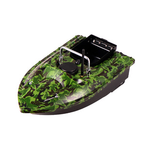 Barco Cebador de Pesca 54x27x21cm con Control Remoto, Retorno con un Solo Botón, Alimentado por Batería, Revestimiento de Fibra de Carbono, Camuflaje Verde - Product Image 2