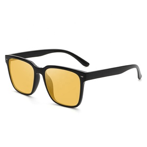 Monturas de Gafas Cuadradas con Protección Anti Luz Azul, Modelo Top Tr90 Amarillo, para Bloquear la Luz Azul de la Computadora - Product Image 1