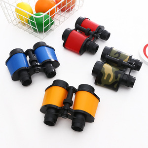 Toy Binoculars 5X Magnification Plastic Kids Nature Exploration Orange Camouflage Red Blue Colors - Product Image 2