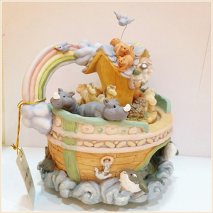 Haute qualité mignon dessin animé Animal boîte à musique petite amie cadeau <span class=keywords><strong>nouveauté</strong></span> cadeaux résine artisanat - Product Image 4