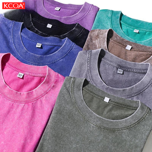 T-<span class=keywords><strong>shirt</strong></span> surdimensionné personnalisé en coton épais, T-shirts graphiques vintage délavés à l'acide pour hommes - Product Image 3