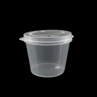 Couvercle de gobelet à sauce en PP biodégradable personnalisé de 50 mm pour restaurant moderne, conteneur alimentaire transparent à emporter Xinxin