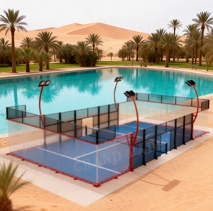 สนามแพเดิลพาโนรามายอดนิยมปี 2026 ลาปาแคนจ์ ปาเดลในอินโดนีเซีย สนามแพเดิลหญ้าเทียมกระจก คุณภาพมาตรฐานสูง อุปกรณ์สนามแพเดิลเทนนิส - Product Image 2