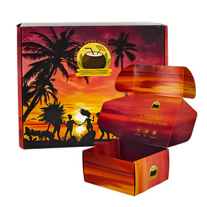 Đầy Màu Sắc Hai Mặt In Kỹ Thuật Số Cây Dừa Mô Hình Sản Phẩm Bao Bì Vận Chuyển Máy Bay Hộp Cho Bãi Biển Kỳ Nghỉ Quà Tặng - Product Image 2