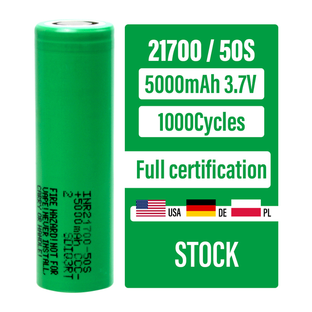 E-bike Battery Cell 21700-50S 5000mAh 3.7V Power Battery Cell Original Factory PTC Protection Electric Vehicle Battery