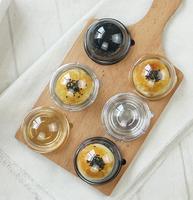 Mooncake Emballage Conteneur Blister Jetable Jaune Pâtisserie Mini Dessert Tasse PET Rond En Plastique Clair Dôme Alimentaire Conteneur