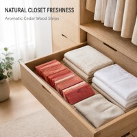 Bloques de Cedro Aromático, Bloques de Madera de Cedro Rojo Natural para Armarios, Bloques Repelentes de Polillas para Guardar Ropa en Cajones