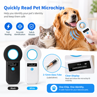 Lecteur RFID d'identification d'animaux de compagnie, scanner de puces ISO11784/5 FDX-B, lecteur d'étiquettes en verre RFID pour animaux, lecteur de microchip pour animaux domestiques, chiens et chats