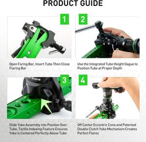 Super Stars Kit de herramientas de abocardado tipo <span class=keywords><strong>Taladro</strong></span> Inalámbrico 1/4-3/4 Single Flare 45 ° Excéntrico HVAC <span class=keywords><strong>Aire</strong></span> <span class=keywords><strong>acondicionado</strong></span> Herramienta de refrigeración - Product Image 6