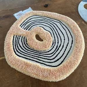 <span class=keywords><strong>Tapis</strong></span> <span class=keywords><strong>de</strong></span> luxe faits main en laine <span class=keywords><strong>de</strong></span> <span class=keywords><strong>bambou</strong></span>, à boucles, couleur unie, modernes, noués à la main, antidérapants, écologiques, pour la maison, sur mesure en usine - Product Image 2