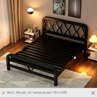 Meubles de chambre à coucher, nouveau design, lit plateforme pliable en acier simple