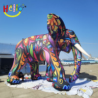 Modèle d'éléphant gonflable géant de dessin animé pour la publicité dans les zoos et l'affichage en extérieur