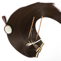 Extensions de cheveux humains à bandes adhésives invisibles Remy double drawn, vente en gros d'usine, 40 pièces/paquet, extensions lisses à bandes adhésives
