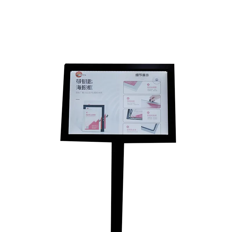 Kapalı Poster LED ekran menü standı dış aydınlatma kutusu alüminyum standı A3