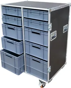 10 서랍 유틸리티 ATA 도로 케이스 생산 작업 상자 모터 스포츠/도구 Flightcase