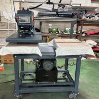 Presse à chaud hydraulique à double plateau 40x50 avec alignement laser pour transferts DTF sur t-shirts