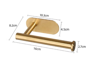 Porte-chapeaux et porte-mouchoirs en acier inoxydable sans perçage, organisateur simple pour les placards et les portes muraux - Product Image 3