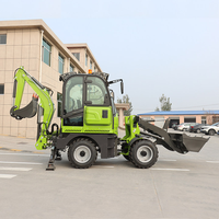 Chine Fabricant CE EPA Mini tracteur frontal chargeur ferme pelle rétrocaveuse pelleteuse pelleteuse Mini chargeuse sur pneus pelle excavatrice