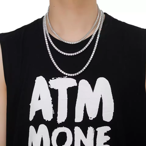 Collar de Cadena Cubana de Plata de Ley 925 con Baño de Rodio, con Moissanita VVS, Personalizado, de 3mm, 4mm, 5mm, 6mm, Certificado por GRA, Estilo Hip Hop - Product Image 5