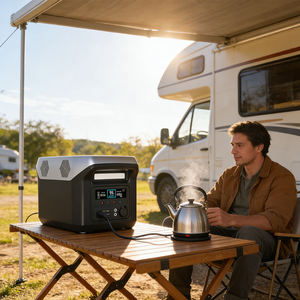 Station d'alimentation portable LiFePO4 professionnelle personnalisée 1500W 1512Wh 25.6V60Ah, générateur solaire à onde sinusoïdale pure pour camping-car et travaux extérieurs - Product Image 6