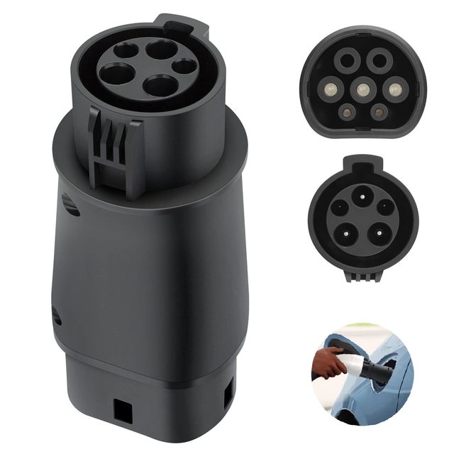 SAE J1772 Converter Adapter to IEC 62196 Type 1 to Type 2 EV Charger Adapter for Car Charger Converter